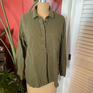 MADEWELL | olive green long sleeve top M